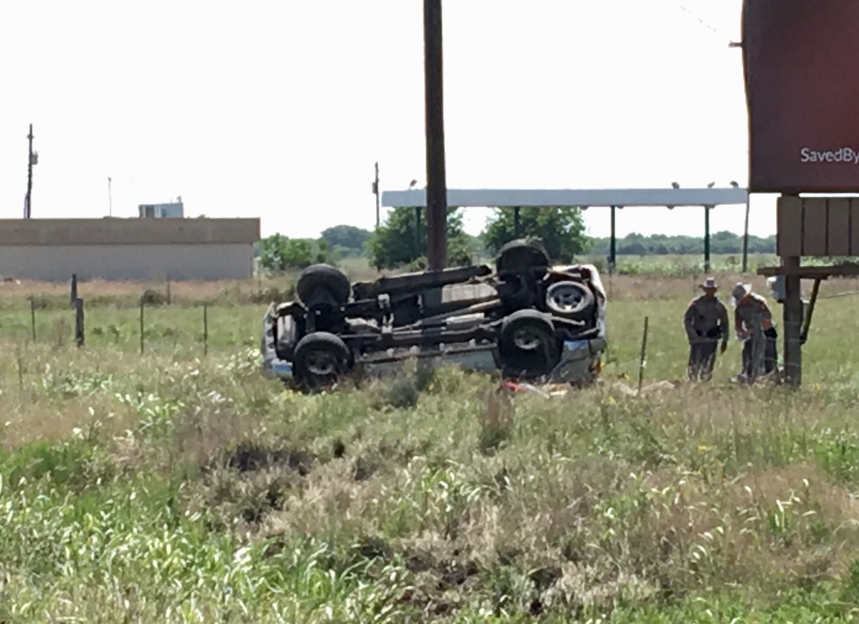 Law enforcement investigates rollover crash on US 59 near Telferner